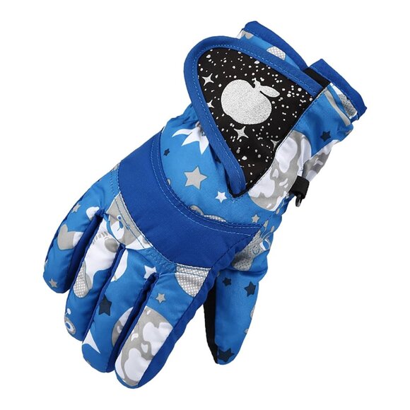 Kids Winter Water-Repellent Snow Ski Outdoor Sports Gloves - Age: 3-6 Years - Picture 7 of 9